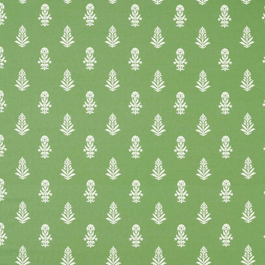 SANDERSON Dabu Fabric Contemporary Floral Spirulina   - DSAF237497