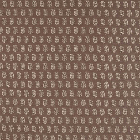 SANDERSON Bagru Fabric Botanical Cocoa   - DSAF237501