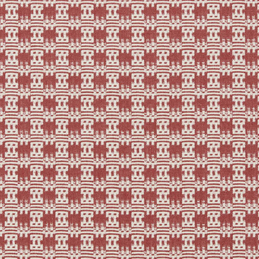 SANDERSON Akan Fabric Checks Pink Pepper   - DSAF237517
