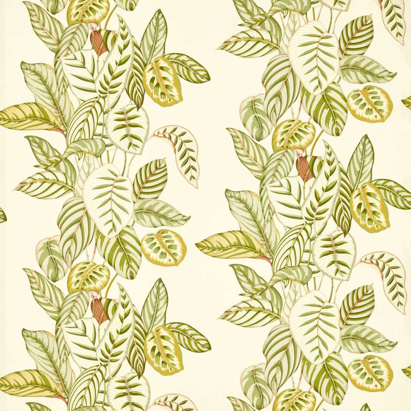 SANDERSON Calathea Fabric Leaves , Trees Samphire   - DSAN227189