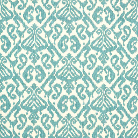 SANDERSON Kasuri Fabric Abstract , Graphic Lagoon   - DSAN227200