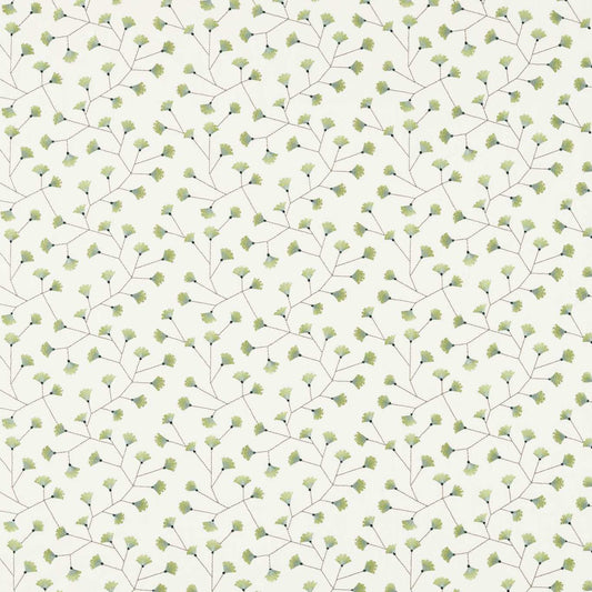 SANDERSON Gingko Trail Fabric Leaves , Trees Winter Rocket   - DSCA235886