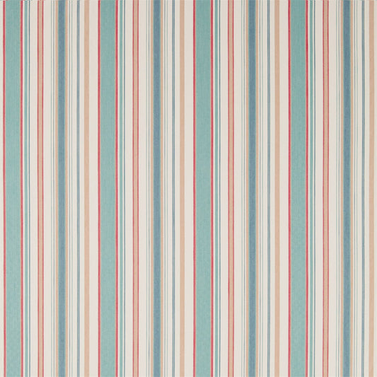 SANDERSON Dobby Stripe Fabric Stripes Brick   - DSCA235896