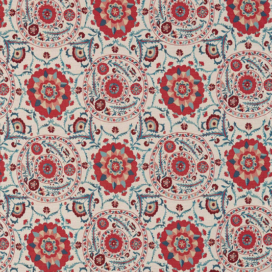SANDERSON Anthos Fabric Plains , Textures Red,Indigo   - DSHW235332