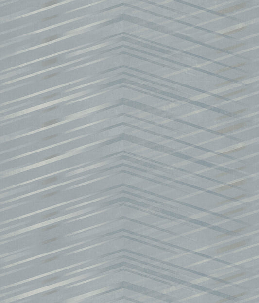 York Wallcoverings Candice Olson After 8 Glistening Chevron Smokey Blue Wallpaper  Geometrics Blues   - DT5051