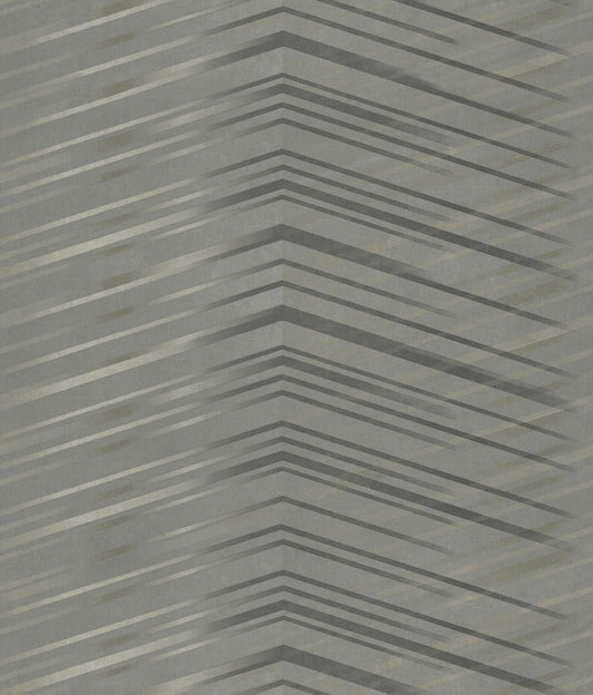 York Wallcoverings Candice Olson After 8 Glistening Chevron Charcoal Wallpaper  Geometrics Greys   - DT5052