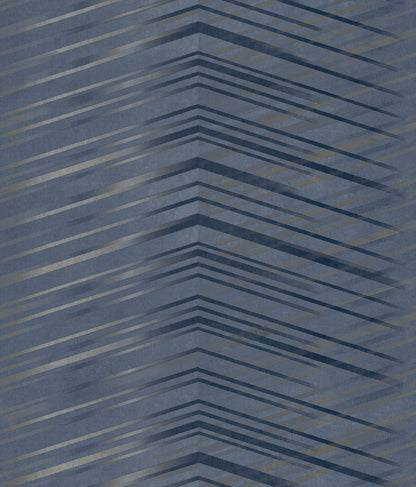 York Wallcoverings Candice Olson After 8 Glistening Chevron Navy Wallpaper  Geometrics Blues   - DT5053