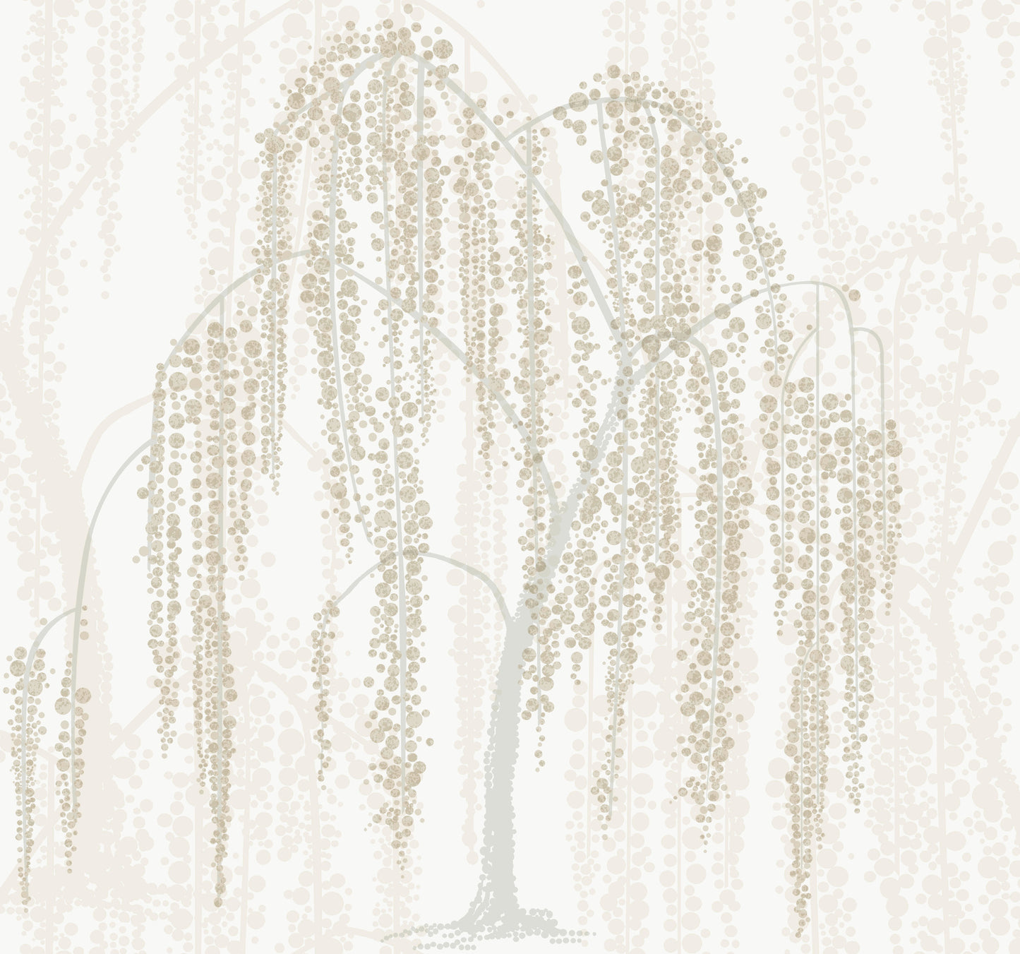 York Wallcoverings Candice Olson After 8 Willow Glow Neutral Wallpaper  Botanical Neutrals   - DT5061