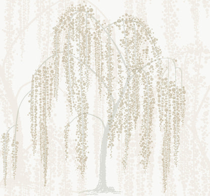 York Wallcoverings Candice Olson After 8 Willow Glow Neutral Wallpaper  Botanical Neutrals   - DT5061