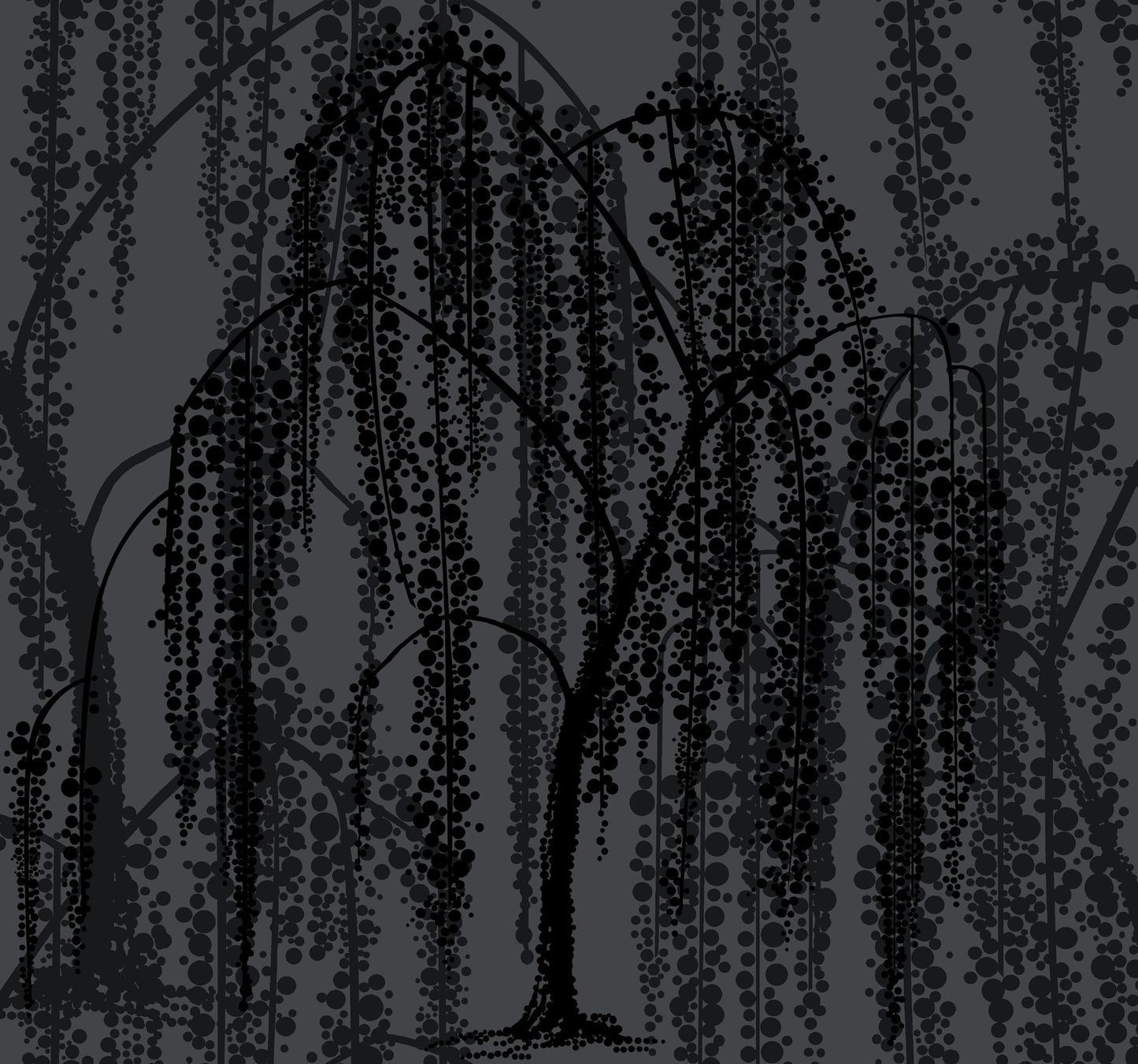 York Wallcoverings Candice Olson After 8 Willow Glow Grey Wallpaper  Botanical Greys   - DT5062