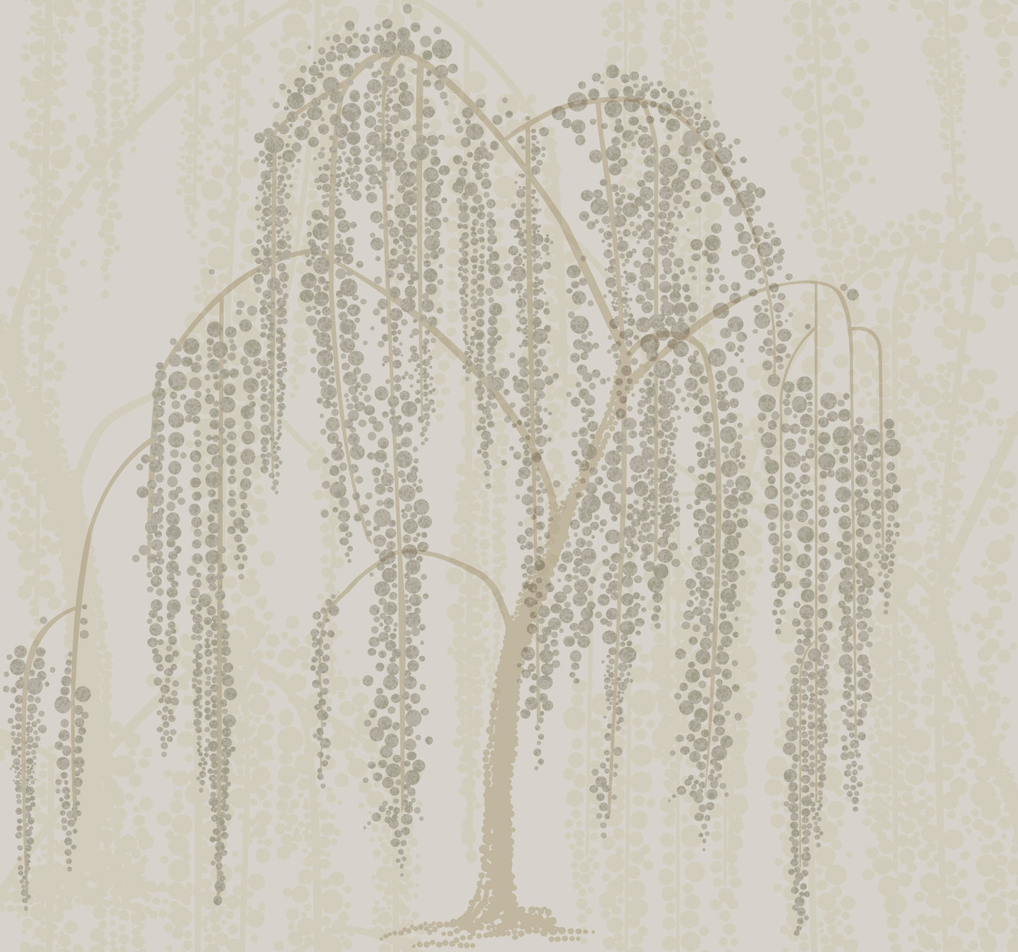 York Wallcoverings Candice Olson After 8 Willow Glow Light Taupe Wallpaper  Bohemian Neutrals   - DT5064