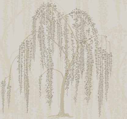 York Wallcoverings Candice Olson After 8 Willow Glow Light Taupe Wallpaper  Bohemian Neutrals   - DT5064