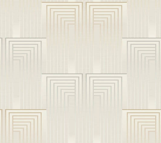 York Wallcoverings Candice Olson After 8 Vanishing Silver and Gold Wallpaper  Geometrics Metallics   - DT5073