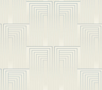 York Wallcoverings Candice Olson After 8 Vanishing Dusty Blue and Silver Wallpaper  Geometrics Blues   - DT5074