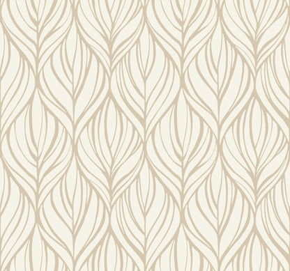 York Wallcoverings Candice Olson After 8 Palma White and Gold Wallpaper  Botanical Whites and Off-Whites   - DT5081