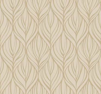 York Wallcoverings Candice Olson After 8 Palma Taupe and Silver Wallpaper  Botanical Neutrals   - DT5082