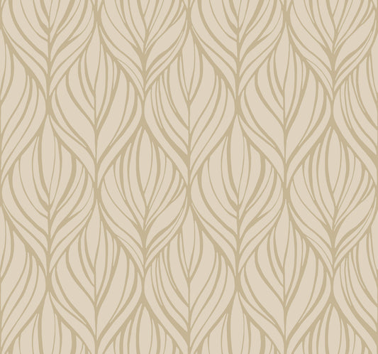 York Wallcoverings Candice Olson After 8 Palma Taupe and Silver Wallpaper  Botanical Neutrals   - DT5082