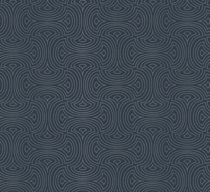 York Wallcoverings Blues II Hourglass Navy Wallpaper  Geometrics Blues   - DT5143
