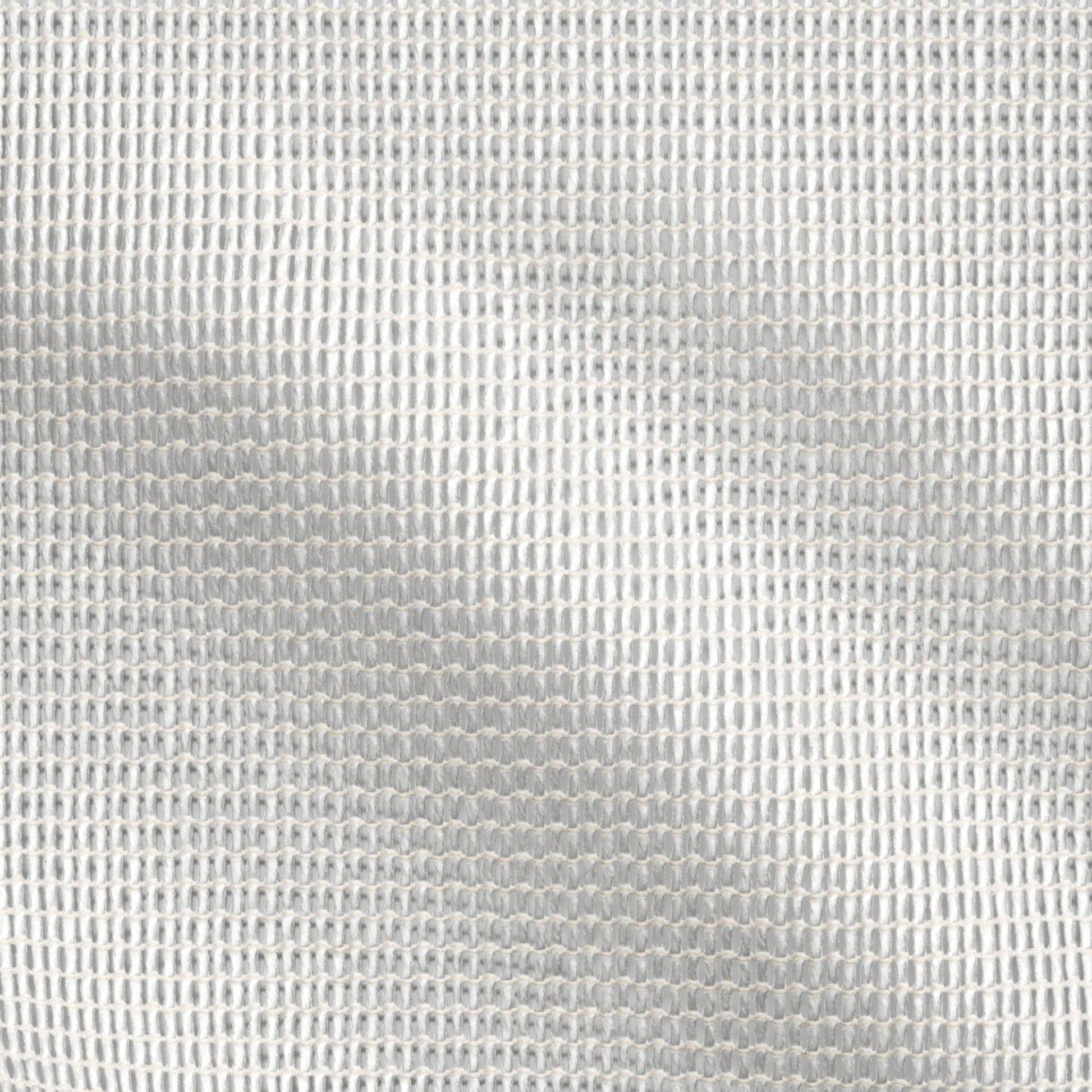 Cream and beige sheer mesh fabric with a tiny grid weave and subtle reflective finish.
