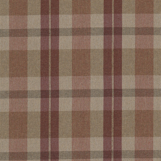 STOUT TEXTILES  UPHOLSTERY,WOVENS TRADITIONAL, PLAID/CHECK BRICK   - DULC-1