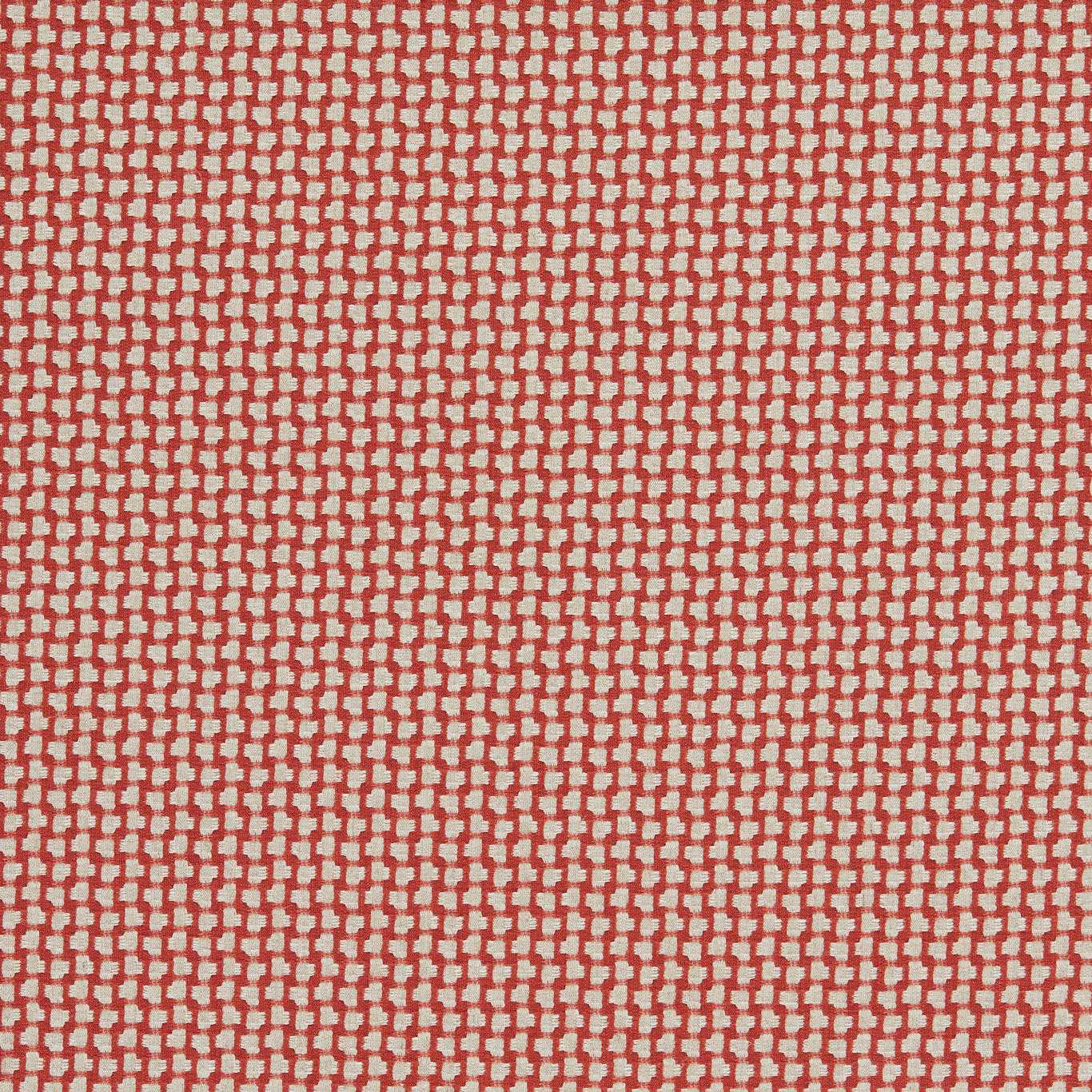SANDERSON Fen Fabric Geometric Fareham Red   - DUPH237485