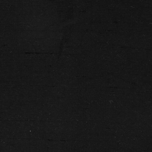 STOUT TEXTILES  DRAPERY,SILK TRADITIONAL, SOLID BLACK,EBONY,JET,RAVEN   - DUPI-82