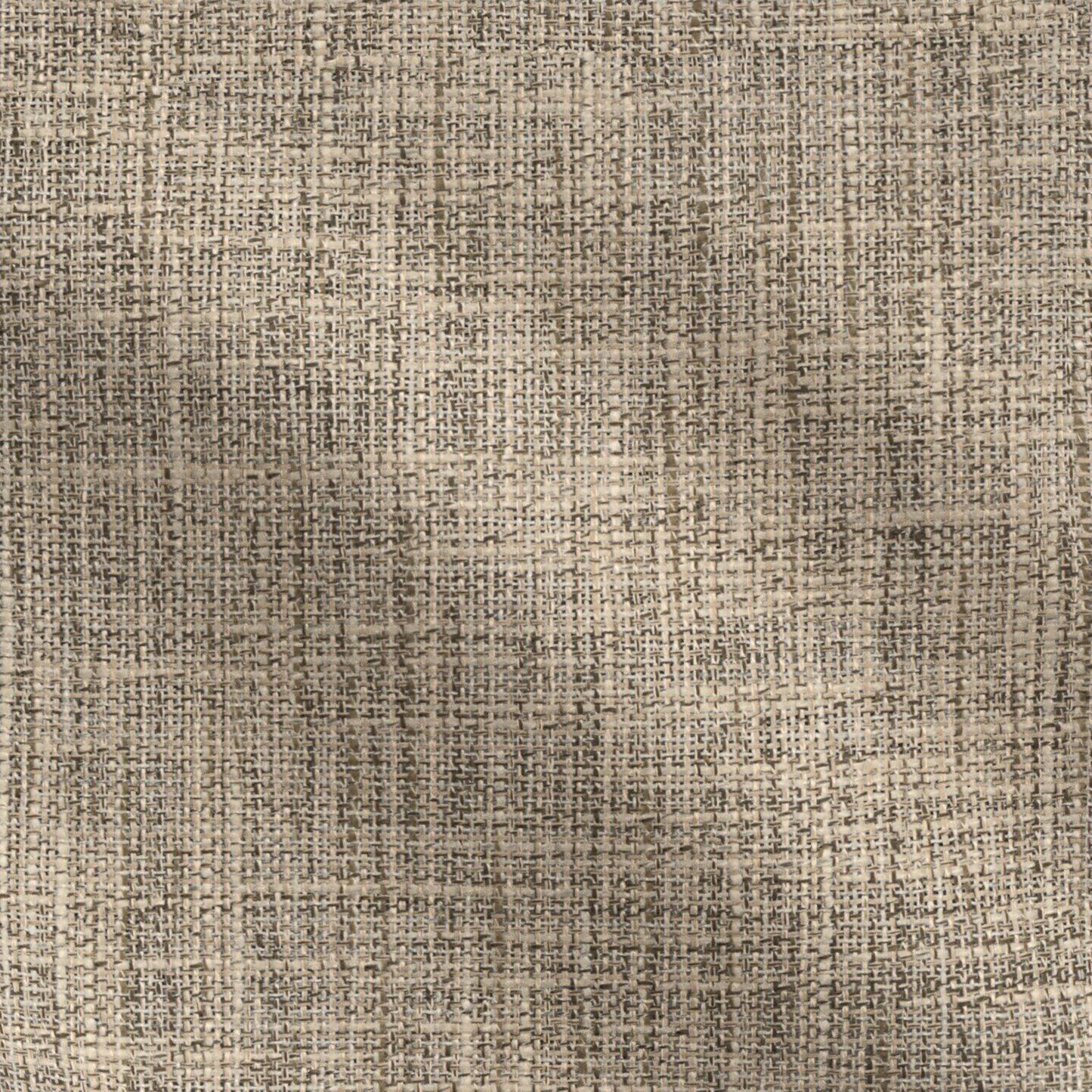Beige-brown woven fabric with a subtle grid pattern and linen texture.