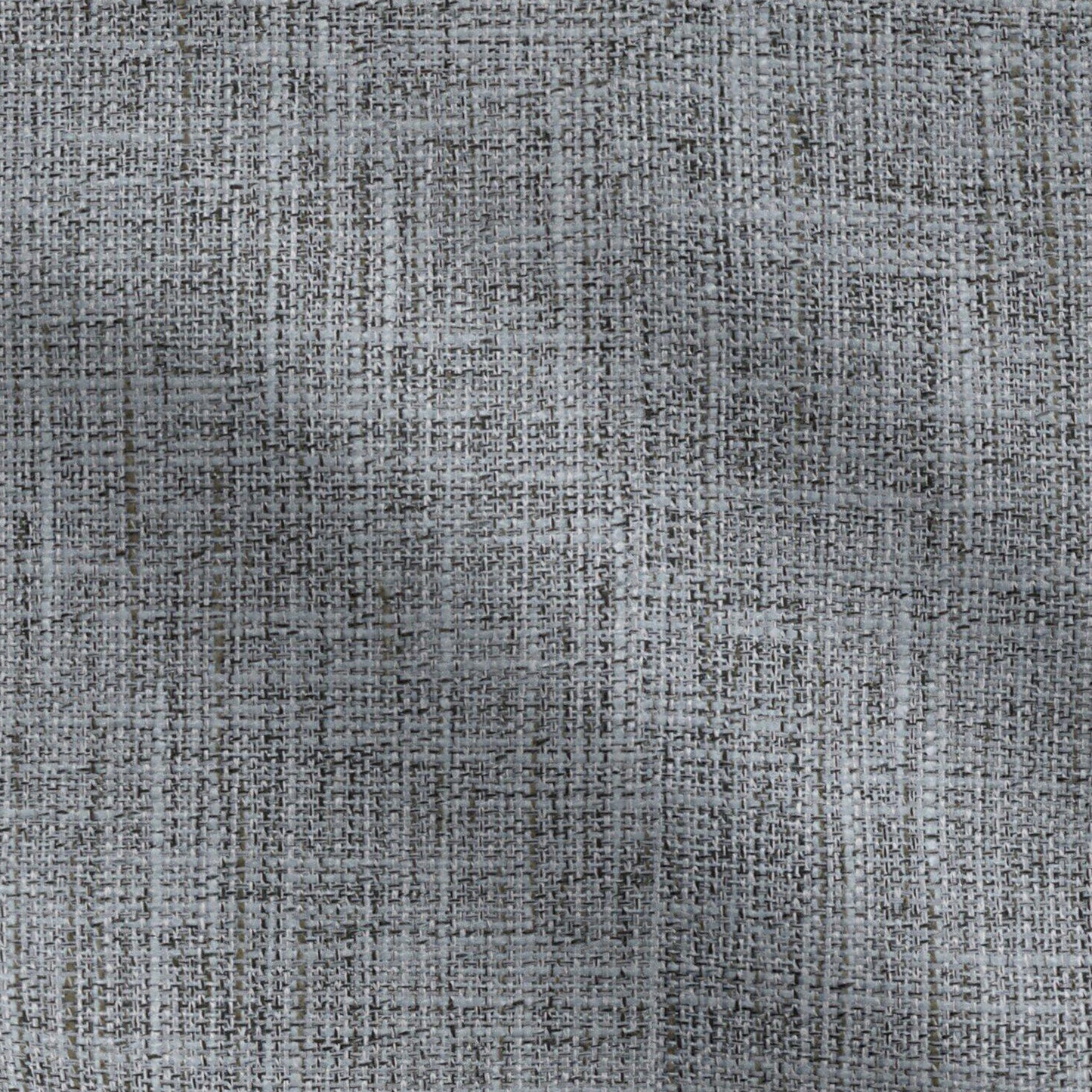 Charcoal gray linen-textured upholstery fabric with a subtle weave, ideal for sofas and cushions.