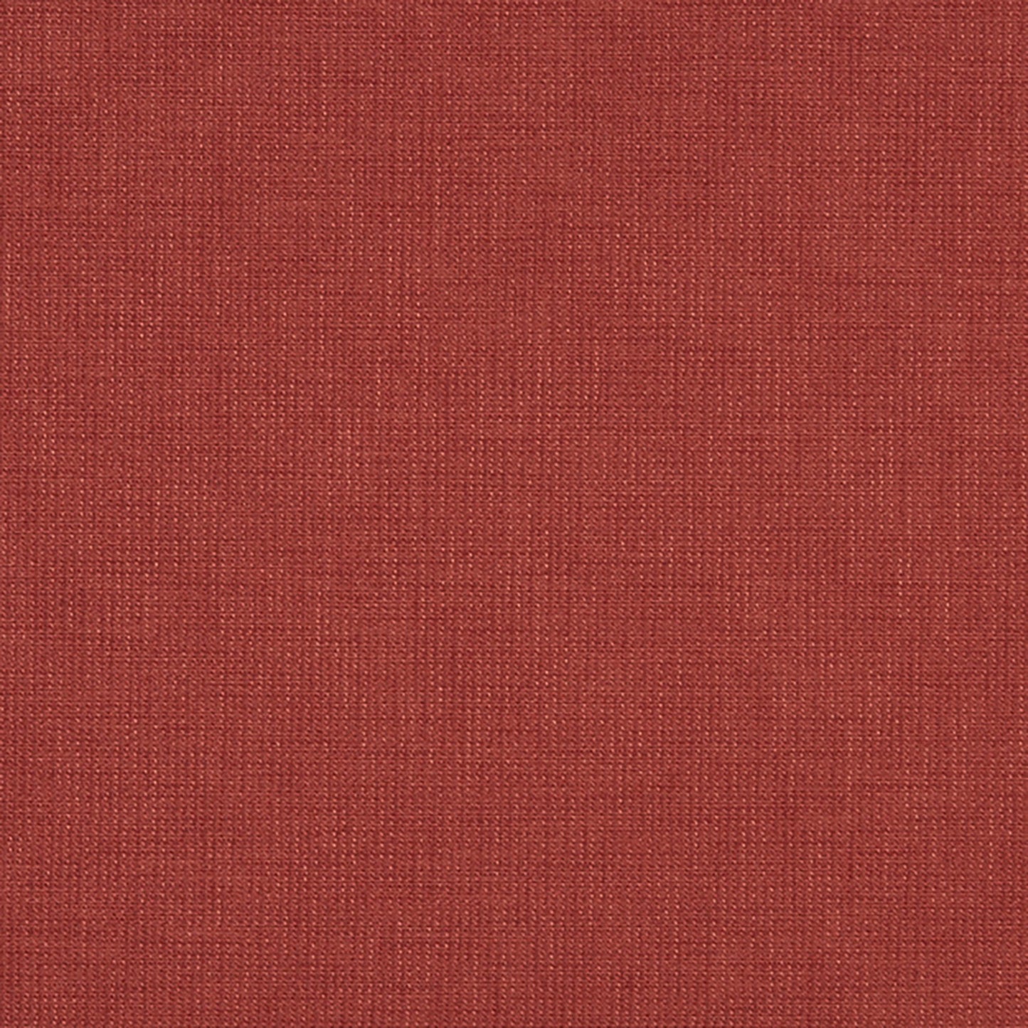 Terracotta red woven fabric swatch with subtle texture, ideal for upholstery cushions or drapes.