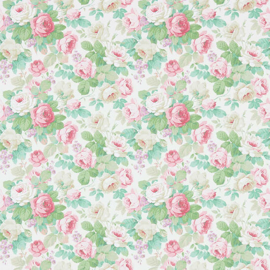 SANDERSON Chelsea Wallpaper Classic Floral Pink,Celadon  Gravure Printed Wallpaper - DVIN214604