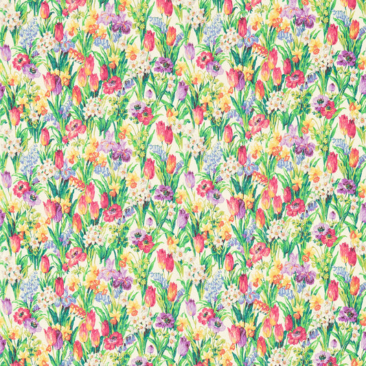 SANDERSON OUTLET Salad Days Fabric Classic Floral Emerald,Multi   - DVIN224330