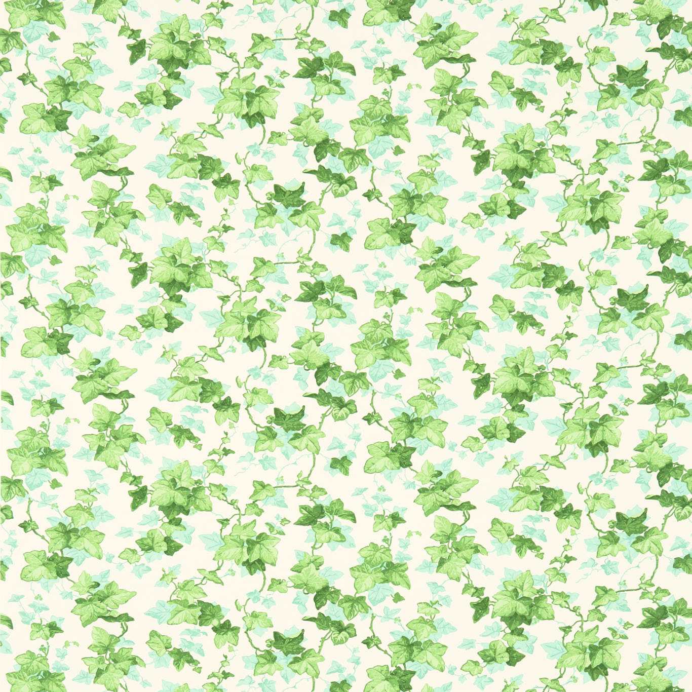 SANDERSON Hedera Fabric Leaves , Trees Green   - DVIN224336