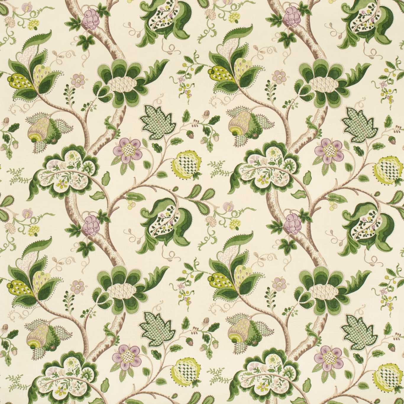 SANDERSON Roslyn  Fabric Contemporary, Floral Green   - DVIPRO203