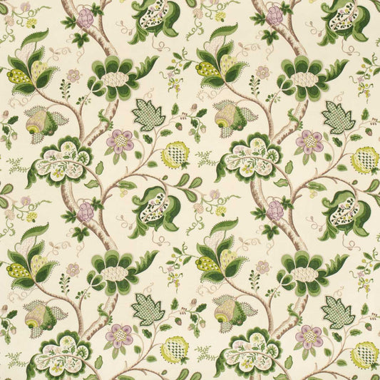 SANDERSON Roslyn  Fabric Contemporary, Floral Green   - DVIPRO203