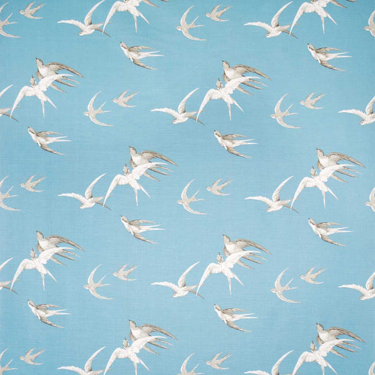 SANDERSON Swallows Fabric Birds Wedgewood   - DVIPSW203