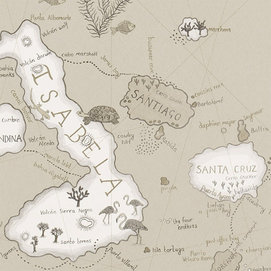 SANDERSON OUTLET Galapagos Wallpaper Other Pewter   - DVOY213365