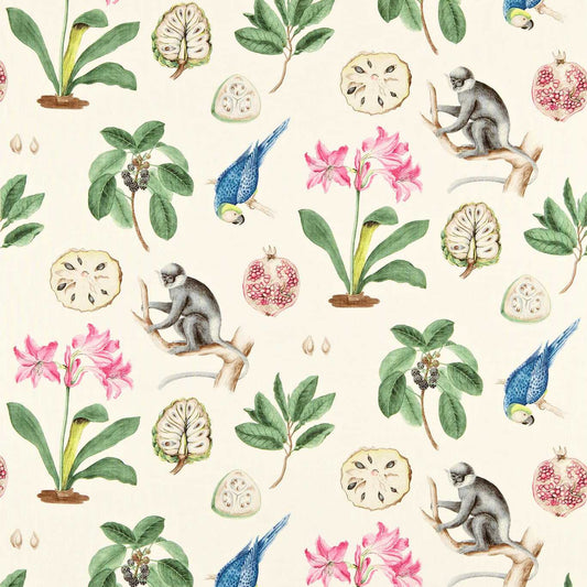 SANDERSON Capuchins Fabric Animals Chintz   - DVOY223273