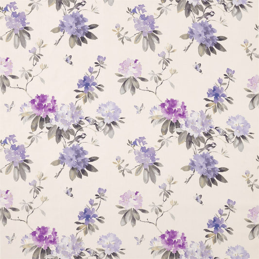 SANDERSON Rhodera Fabric Classic Floral Grape   - DWAP226275
