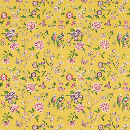 SANDERSON Chinoiserie Hall Fabric Classic Floral Papavera   - DWAT237273