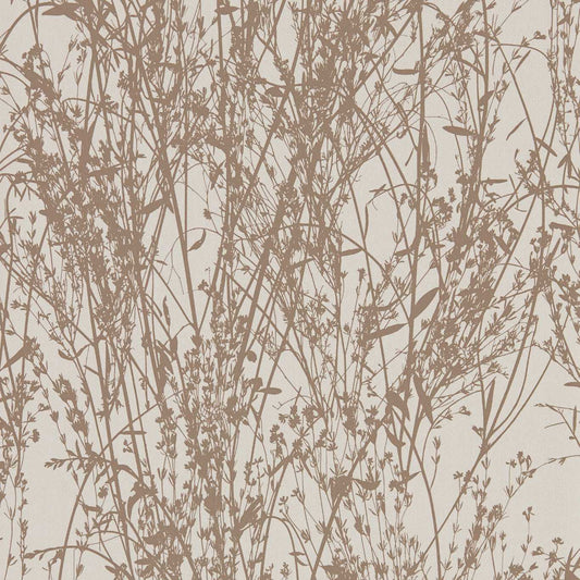 SANDERSON Meadow Canvas Wallpaper Leaves , Trees Gliver,Linen  Rotary Printed Wallpaper - DWOW215693