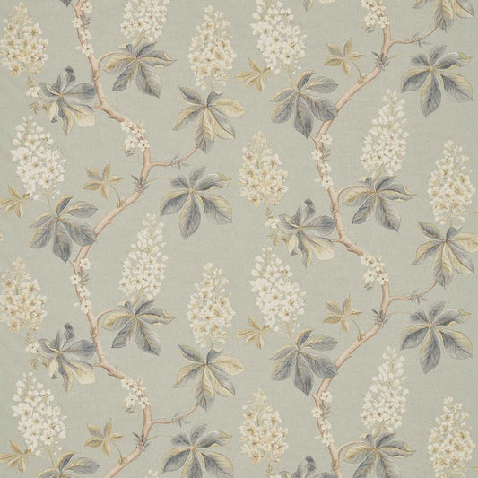 SANDERSON Chestnut Tree Fabric Classic Floral Grey Blue,Sage   - DWOW225513