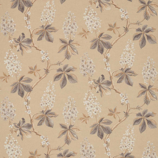 SANDERSON Chestnut Tree Fabric Classic Floral Wheat,Pebble   - DWOW225514