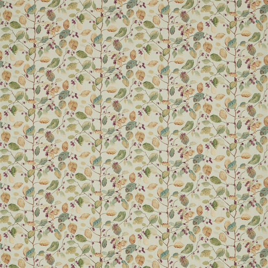 SANDERSON Woodland Berries Fabric Leaves , Trees Bayleaf,Fig   - DWOW225529
