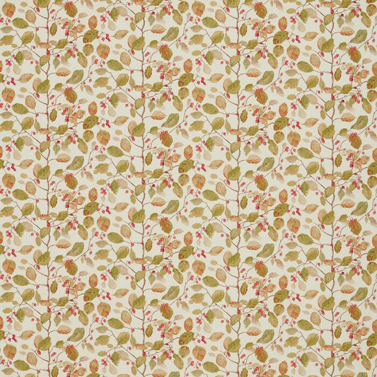 SANDERSON Woodland Berries Fabric Leaves , Trees Rosehip,Moss   - DWOW225530