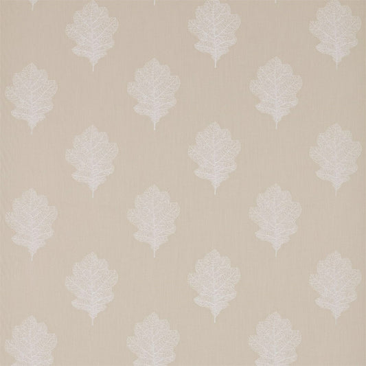 SANDERSON Oak Filigree Fabric Leaves , Trees Stone   - DWOW235601