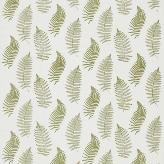 SANDERSON Fern Embroidery Fabric Leaves , Trees Moss   - DWOW235608