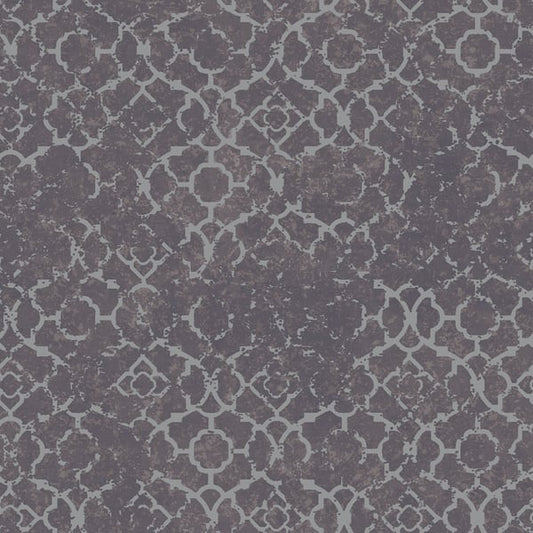 Galerie Wallcoverings Emporium Aged Quatrefoil Galerie Wallcoverings  Purple, Lilac   - DWP0246-01