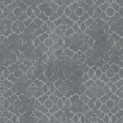 Galerie Wallcoverings Emporium Aged Quatrefoil Galerie Wallcoverings  Silver Grey   - DWP0246-02