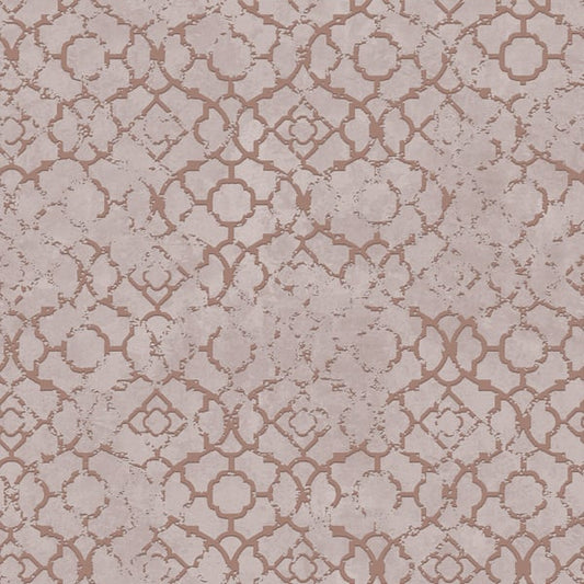 Galerie Wallcoverings Emporium Aged Quatrefoil Galerie Wallcoverings  Rose Gold   - DWP0246-04
