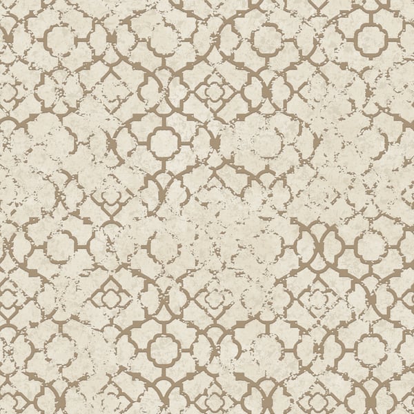 Galerie Wallcoverings Emporium Aged Quatrefoil Galerie Wallcoverings  Gold   - DWP0246-05